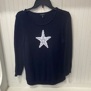Talbots Navy Knit Sweater